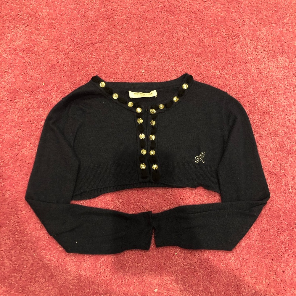 Mona Lisa Black And Gold Cardigan